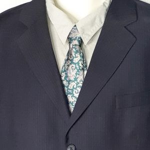 VAN HEUSEN Silk Blend Paisley Green Necktie